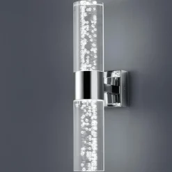 Applique Da Bagno-Selezionato da Mazzolaluce Applique da bagno led 6w 3000k moderna vetro e cromo