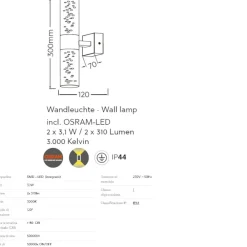Applique Da Bagno-Selezionato da Mazzolaluce Applique da bagno led 6w 3000k moderna vetro e cromo