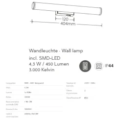 Applique Da Bagno-Selezionato da Mazzolaluce Applique da bagno moderno led 4w 3000k cromo