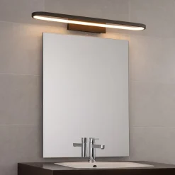 Applique Da Bagno-Selezionato da Mazzolaluce Applique da bagno moderno nera led 22w 3000k