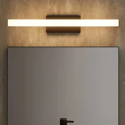 Applique Da Bagno-Selezionato da Mazzolaluce Applique da bagno moderno nera led 12w 3000k ip44
