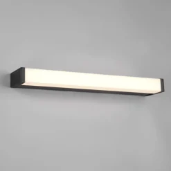 Applique Da Bagno-Selezionato da Mazzolaluce Applique da bagno moderno rettangolare nera led 6,5w 3000k