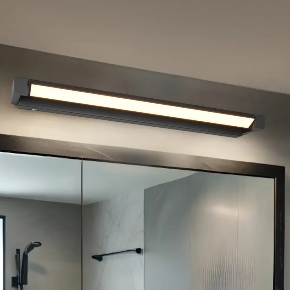 Applique Da Bagno-Selezionato da Mazzolaluce Applique da bagno nera led 15w 3000k 4000k dimmerabile luce orientabile