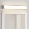Applique Da Bagno-Selezionato da Mazzolaluce Applique da bagno vetro bianco dettagli nickel ip44