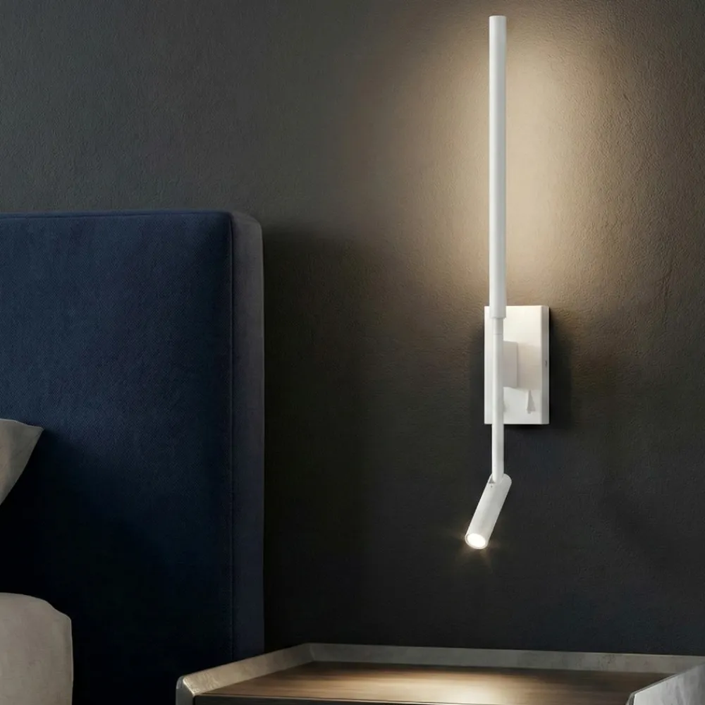 Applique Camera Da Letto-Selezionato da Mazzolaluce Applique da comodino bianco con luce da lettura led 9w 3000k