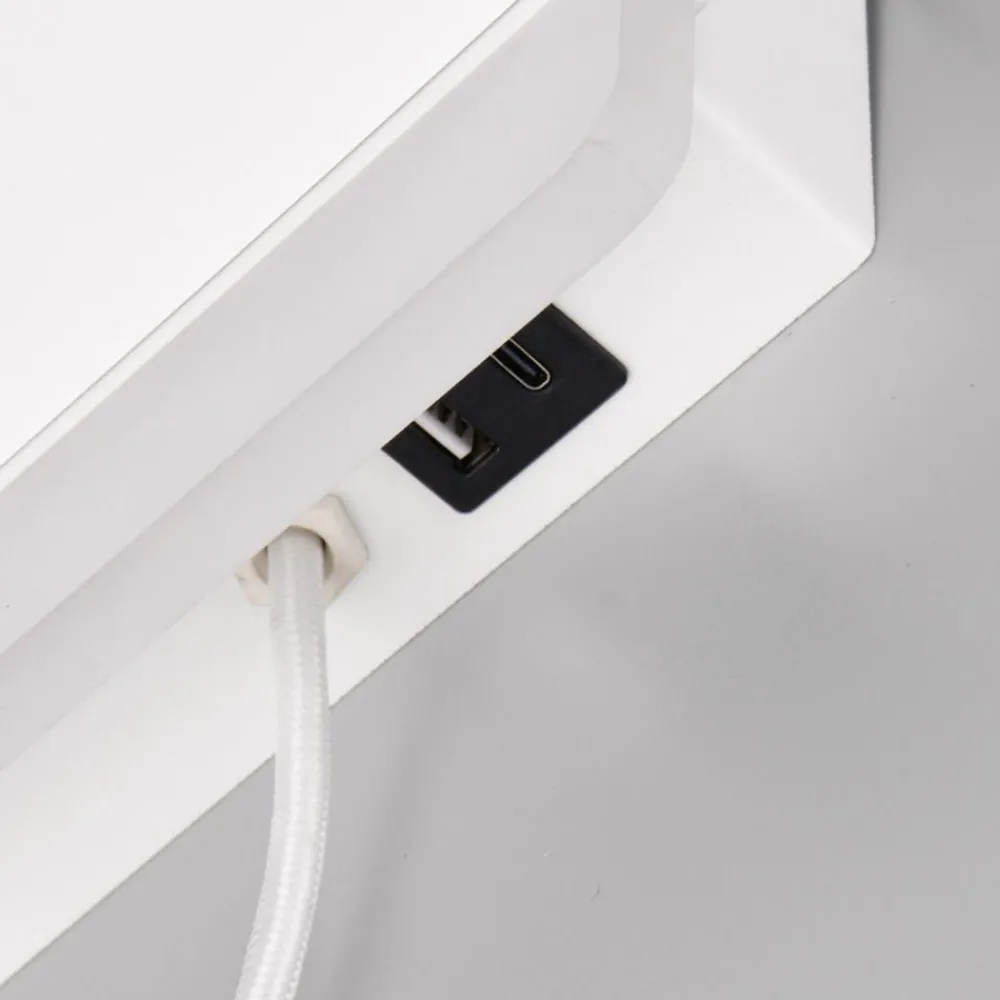 Applique Camera Da Letto-Selezionato da Mazzolaluce Applique da comodino bianco con presa usb base ricarica telefono