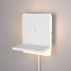 Applique Camera Da Letto-Selezionato da Mazzolaluce Applique da comodino bianco con presa usb base ricarica telefono