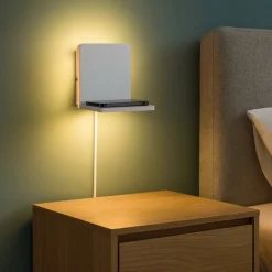 Applique Camera Da Letto-Selezionato da Mazzolaluce Applique da comodino bianco con presa usb base ricarica telefono