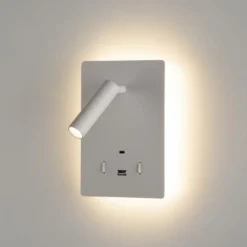 Applique Camera Da Letto-Selezionato da Mazzolaluce Applique da comodino bianco luce led 3000k orientabile usb interruttore