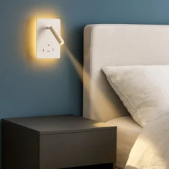 Applique Camera Da Letto-Selezionato da Mazzolaluce Applique da comodino bianco luce led 3000k orientabile usb interruttore