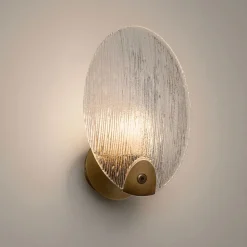 Applique Camera Da Letto-Selezionato da Mazzolaluce Applique da comodino conchiglia in vetro per camera da letto