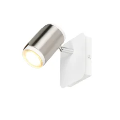 Applique Camera Da Letto-Selezionato da Mazzolaluce Applique da comodino con interruttore spot orientabile bianco nickel
