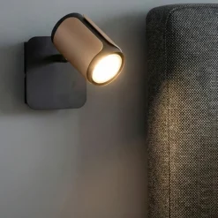 Applique Camera Da Letto-Selezionato da Mazzolaluce Applique da comodino con interruttore nero caffe per camera da letto