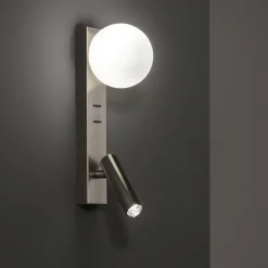 Applique Camera Da Letto-Perenz Illuminazione Applique da comodino fog perenz grigio per camera da letto