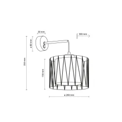Applique Camera Da Letto-Selezionato da Mazzolaluce Applique da comodino in tessuto sabbia nero intrecciato per camera da letto