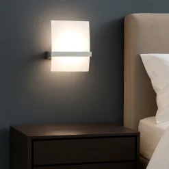 Applique Camera Da Letto-Top Light Applique da comodino legno argento toplight wood