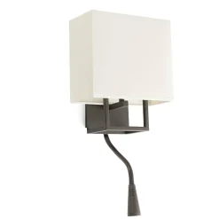 Applique Camera Da Letto-Selezionato da Mazzolaluce Applique da comodino marrone per camera da letto doppia luce con interruttore