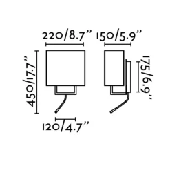 Applique Camera Da Letto-Selezionato da Mazzolaluce Applique da comodino marrone per camera da letto doppia luce con interruttore