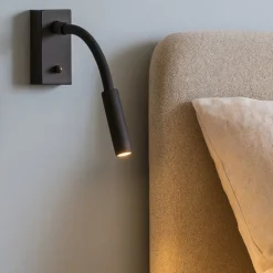 Applique Camera Da Letto-Selezionato da Mazzolaluce Applique da comodino nera per camera da letto led 3w 3000k orientabile