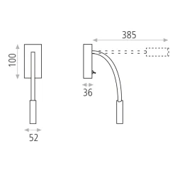 Applique Camera Da Letto-Selezionato da Mazzolaluce Applique da comodino nera per camera da letto led 3w 3000k orientabile