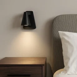 Applique Camera Da Letto-Selezionato da Mazzolaluce Applique da comodino nero led con interruttore per camera da letto