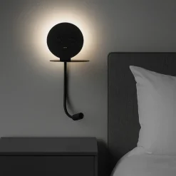 Applique Camera Da Letto-Selezionato da Mazzolaluce Applique da comodino nero luce orientabile presa usb