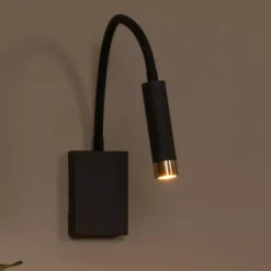 Applique Camera Da Letto-Selezionato da Mazzolaluce Applique da comodino nero orientabile led dimmerabile con usb