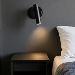 Applique Camera Da Letto-Vivida International Applique da comodino orientabile nera led 2w 3000k 4000k vivida betu