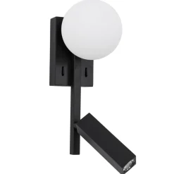 Applique Camera Da Letto-Selezionato da Mazzolaluce Applique da comodino orientabile nero per camera da letto moderna