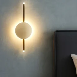 Applique Camera Da Letto-Ondaluce Applique da comodino oro camera da letto led 3000k ap james