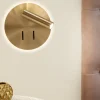 Applique Camera Da Letto-Selezionato da Mazzolaluce Applique da comodino oro tondo per camera da letto