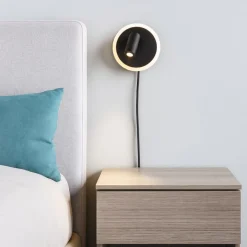 Applique Camera Da Letto-Selezionato da Mazzolaluce Applique da comodino per camera da letto con cavo spina luce orientabile