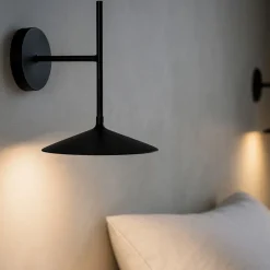 Applique Camera Da Letto-Linea Light Applique da comodino poe led 3000k nera moderna