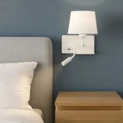 Applique Camera Da Letto-Selezionato da Mazzolaluce Applique da comodino sinistro multifunzione mensola usb luce da lettura