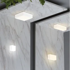 Applique Da Esterno-Selezionato da Mazzolaluce Applique da esterno acrilico bianco quadrata led 3000k 4000k 6000k