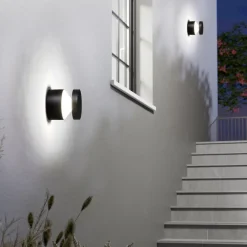 Applique Da Esterno-Selezionato da Mazzolaluce Applique da esterno alluminio nero ip44 led 11w 3000k