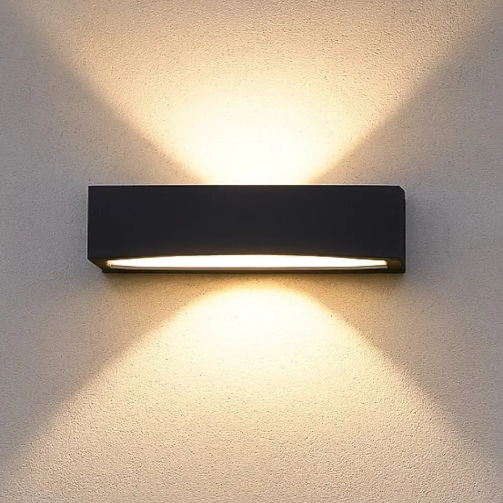 Applique Da Esterno-Ideal Lux Applique da esterno andromeda ap2 nero rettangolare
