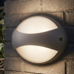 Applique Da Esterno-Selezionato da Mazzolaluce Applique da esterno antracite design ovale led 4000k ip65
