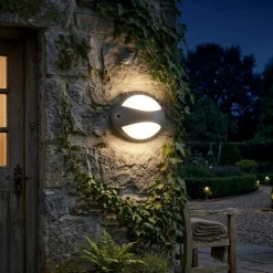 Applique Da Esterno-Selezionato da Mazzolaluce Applique da esterno antracite design ovale led 4000k ip65