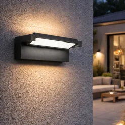 Applique Da Esterno-Perenz Illuminazione Applique da esterno antracite led 36w cct orientabile ip65 perenz display