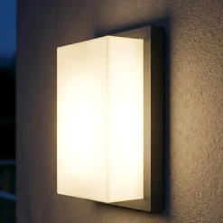 Applique Da Esterno-IsyLuce Applique da esterno antracite moderna ip65