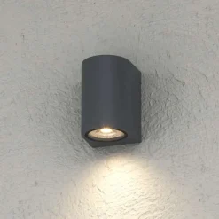 Applique Da Esterno-Top Light Applique da esterno antracite moderna lione ip65