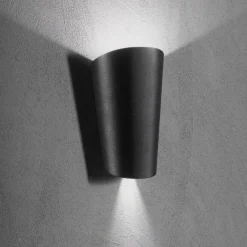 Applique Da Esterno-Ondaluce Applique da esterno ap pic nera led 4000k