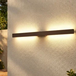 Applique Da Esterno-Selezionato da Mazzolaluce Applique da esterno bacchetta moderna marrone corten led 20w 3000k