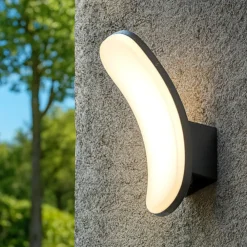 Applique Da Esterno-Selezionato da Mazzolaluce Applique da esterno balcone curva grafite led 15w 4000k ip65