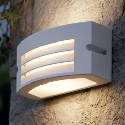 Applique Da Esterno-Selezionato da Mazzolaluce Applique da esterno balcone moderna bianca led 10w 3000k ip65