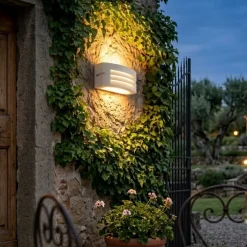 Applique Da Esterno-Selezionato da Mazzolaluce Applique da esterno balcone moderna bianca led 10w 3000k ip65