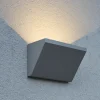 Applique Da Esterno-Selezionato da Mazzolaluce Applique da esterno balcone moderno grigio alluminio led 18w 3000k ip65