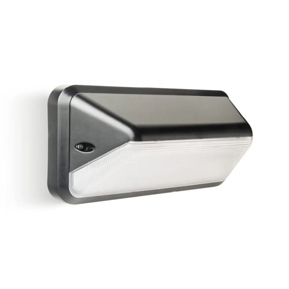 Applique Da Esterno-Selezionato da Mazzolaluce Applique da esterno balcone moderna nera led 7w cct con sensore crepusolare di movimento