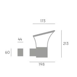 Applique Da Esterno-Selezionato da Mazzolaluce Applique da esterno balcone moderna grigia ip44